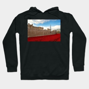 Tower of London Red Poppies UK Hoodie